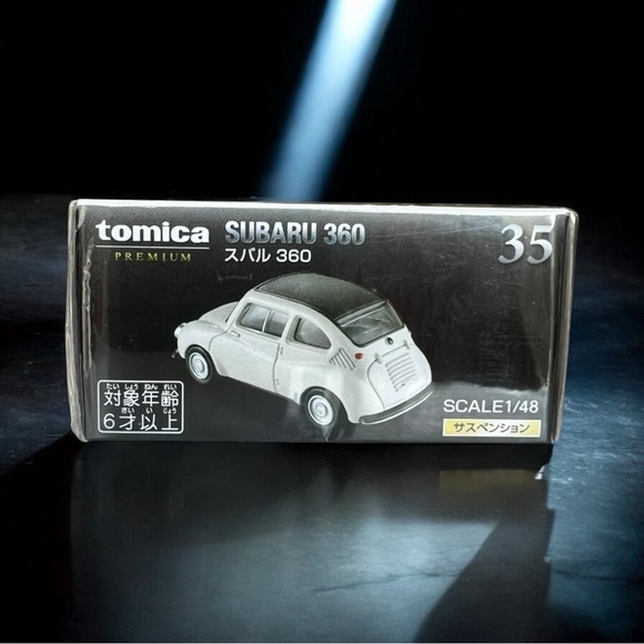 Tomica Other - Tomica Premium #35 White Subaru 360 Collectible 1/48 Suspension Japanese New
